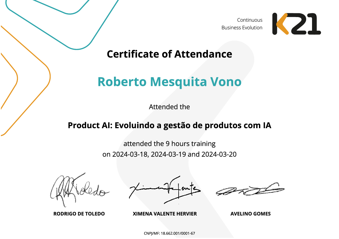 Certificado K21